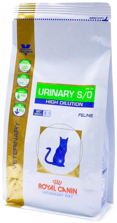 ���� ��� ����� Royal Canin URINARY S/O HIGH DILUTION UHD 34 FELINE 400 �.