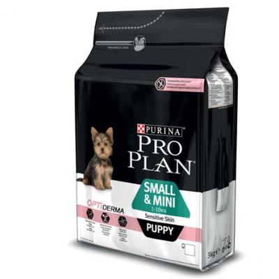    Purina Pro Plan Small & Mini Puppy Sensitive Skin Optiderma    3 