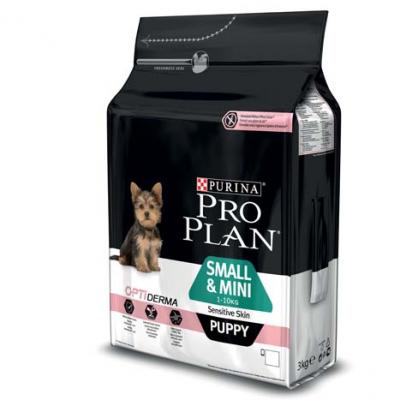 ���� ��� ����� Purina Pro Plan Small & Mini Puppy Sensitive Skin Optiderma ������ � ����� 3 ��
